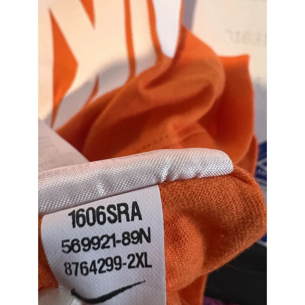 Nike Orange Long Sleeve Just Do It Graphic Shirt Mens XXL Cotton Tee‎ Big Swoosh - Picture 8 of 8